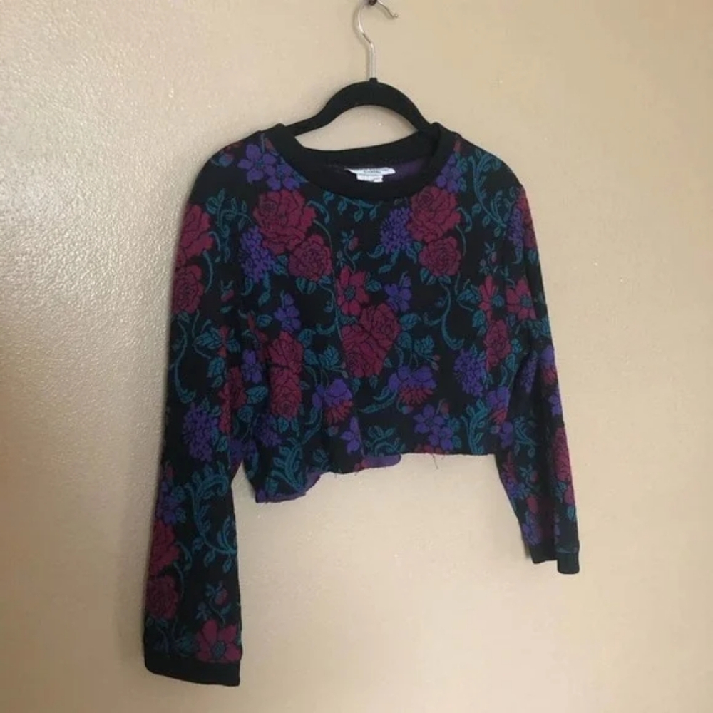 VINTAGE Simply Petites Floral Crop Top Size M